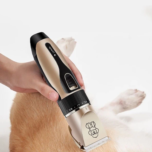 C5 Kırpık 10 In 1 Ayarlanabilir Şarjlı Kedi Köpek Tıraş Makinesi Pet Evcil Hayvan Tüy Kesme Aparatlı - Resim 4