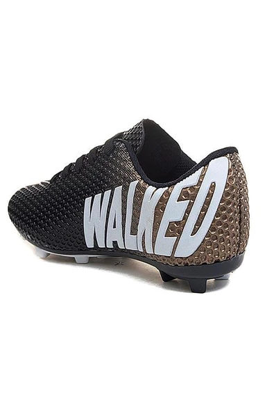 Celira Wlk Siyah Altın Krampon Erkek Çocuk Futbol Ayakkabı - Resim 3