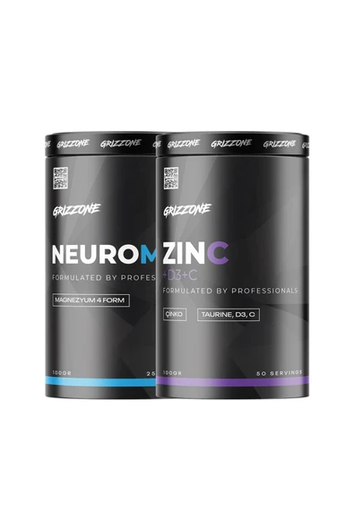 GRIZZONE Grızzy Neuro-Mag Magnezyum + Zinc + D3 + C