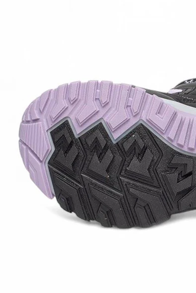 Celira Plc Siyah Lila Suya Dayanıklı Kaymaz Kız Çocuk Kar Botu - Resim 4