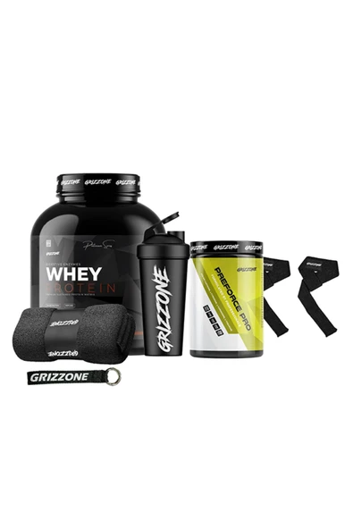 GRIZZONE ÖĞRENCİ SET PAKET WHEY PROTEIN + PREFORCE+AKSESUARLAR