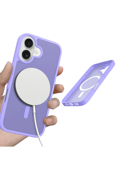 Apple iPhone 17 Jota Magsafe Kapak - Lila - Resim 4