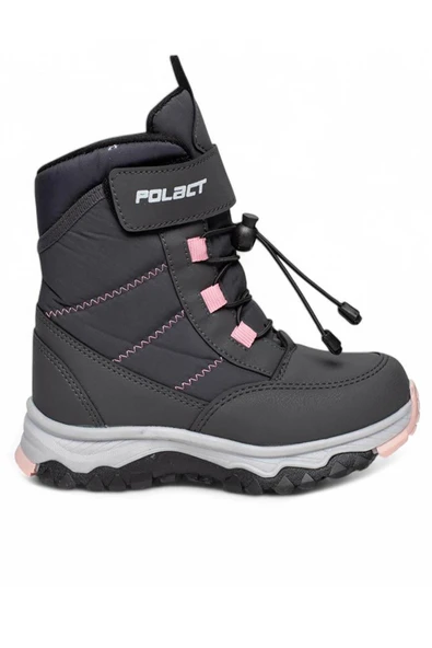 Celira Plc Füme Pembe Suya Dayanıklı Kaymaz Kız Çocuk Kar Botu ürün görseli 1