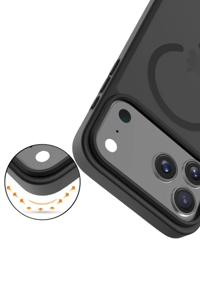 Apple iPhone 17 Pro Max Jota Magsafe Kapak - Siyah - Resim 2
