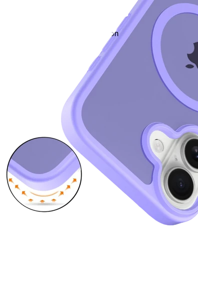Apple iPhone 17 Jota Magsafe Kapak - Lila - Resim 3