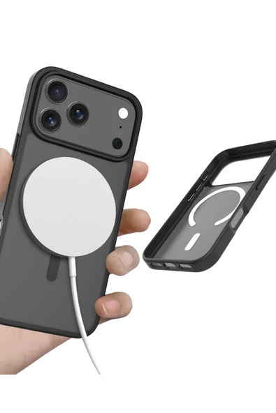 Apple iPhone 17 Pro Max Jota Magsafe Kapak - Siyah - Resim 4