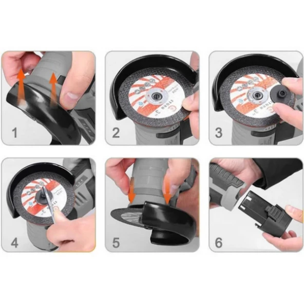 PAG-4121 Şarjlı Avuç Taşlama Kompakt ve Taşınabilir Tasarım - Resim 5