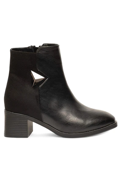 Celira Siyah Femuarlı Topuklu Cilt Süet Günlük Kadın Bot ürün görseli