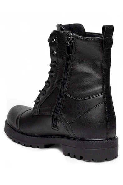 Celira Cnt Siyah Kauçuk Kaymaz Taban Erkek Postal Bot NSB932 - Resim 2