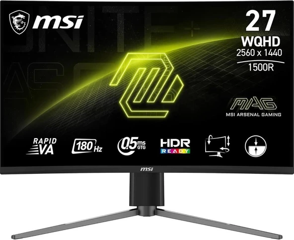 MSI MAG 27CQ6PF 27" 0.5 ms 2K Curved 180 Hz Oyuncu Monitörü Teşhir ürün görseli