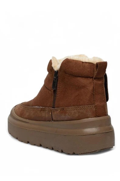 Celira Twg İçi Kürklü Taba Süet Kadın Bot & Bootie NSB823 - Resim 2
