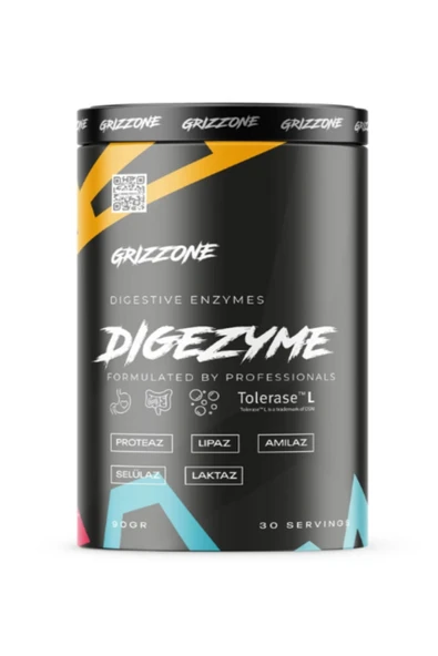 GRIZZONE DIGEZYME SİNDİRİM ENZİMLERİ ( 90GR 30 SERVİS ) ( PATENTLİ ÜRÜN )