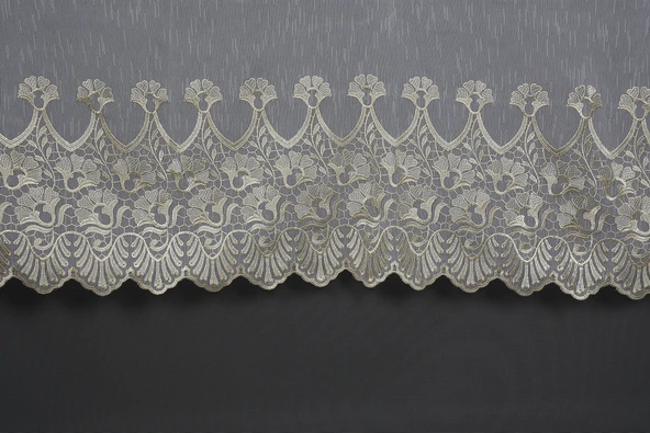 NAKIŞ 4 MODEL KREM KREM RENK TEK KANAT Hazır dikilmiş Pileli Fon Perde 300*260 cm - Resim 11