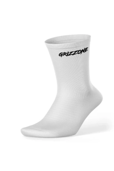 GRIZZONE BASKILI SPOR ÇORAP ( BEYAZ )