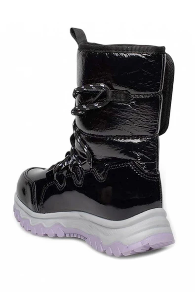 Celira Snw Siyah Lila Suya Dayanıklı Kaymaz Kız Çocuk Kar Botu - Resim 2