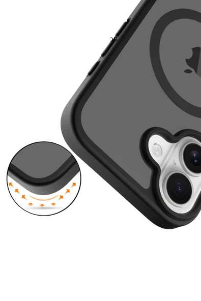 Apple iPhone 17 Jota Magsafe Kapak - Siyah - Resim 3