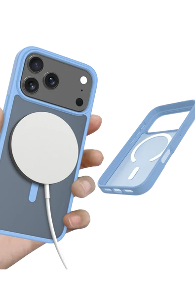 Apple iPhone 17 Pro Jota Magsafe Kapak - Açık Mavi - Resim 4