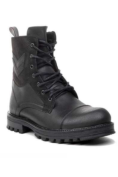 Celira Cnt Siyah Kauçuk Kaymaz Taban Erkek Postal Bot NSB931 - Resim 2