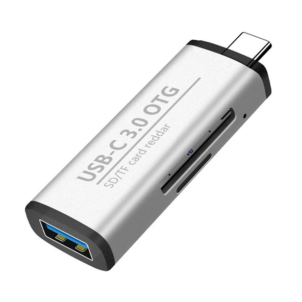 USB 3.0 TF SD Kart Okuyucu USB Type-C OTG Adaptör ADS-103 - Resim 9