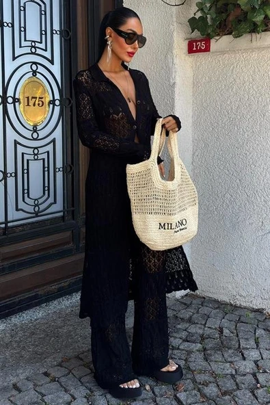 Bridget Ajurlu Uzun Hırka Takım 9881 - Resim 9