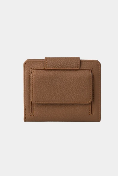 Grande Hakiki Deri Kadın Cüzdan Camel 2818 - Resim 8