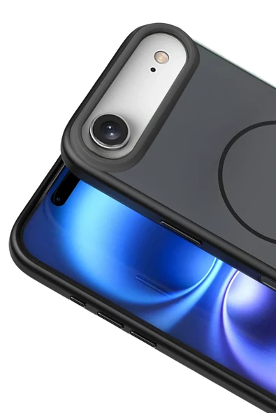 Apple iPhone 17 Air Neva Magsafe Kapak - Siyah - Resim 2