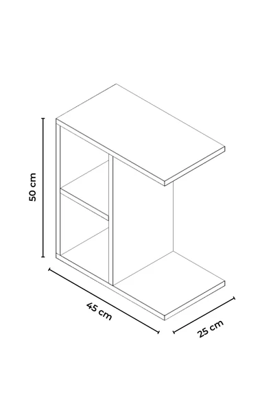 Bafa C Sehpa Servis Sehpası Yan Sehpa Zigon Sehpa Koltuk Sehpası - 2