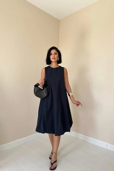Lacivert Comfort Balon Elbise ürün görseli 1