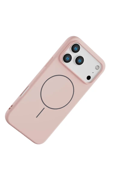 Apple iPhone 17 Pro Max Jully Magsafe Kapak - Pudra - Resim 3