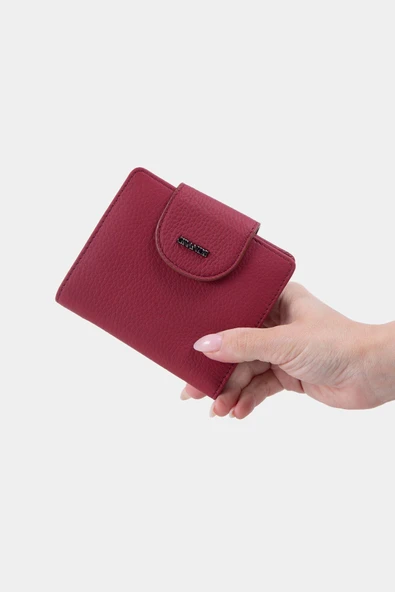 Grande Hakiki Deri Kadın Cüzdan Bordo 2818 - Resim 2