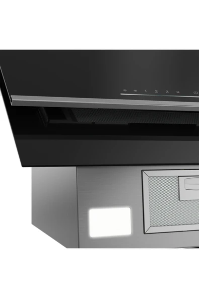 Arçelik ADE 607-2 S Ankastre Duvar Tipi Davlumbaz - 3