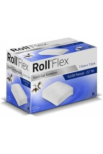 Roll Flex Steril Gaz Kompres 7.5 cm x 7.5 cm - 100 Adet ürün görseli 1