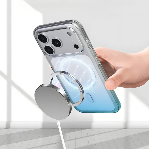 Apple iPhone 17 Pro Kılıf M-Safe Şarj Özellikli Zore Septik Silikon Kapak - 11