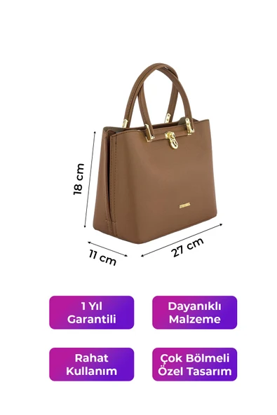 Kriste Bell Kadın Çanta Suet Taba 7190 - Resim 2