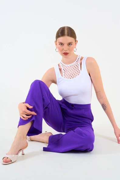 İçi Dantelli Kaşkorse Atlet - Beyaz ürün görseli 1