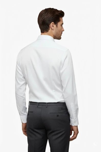 Erkek Silim Fit Uzun Kol Gömlek BGL-ST04867 - Resim 9
