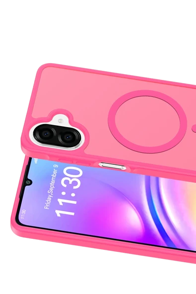 Samsung Galaxy A07 Jota Magsafe Kapak - Rose - Resim 3