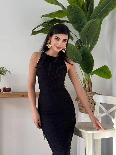 Lers Çiçek Detaylı Elbise ürün görseli 1