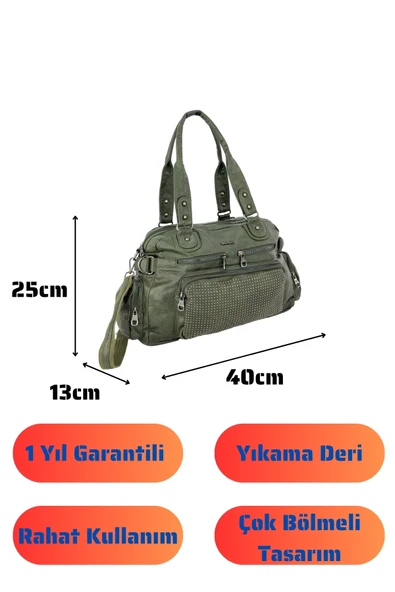 Bolsas Kadın Omuz Çanta Yeşil 1036 - Resim 4