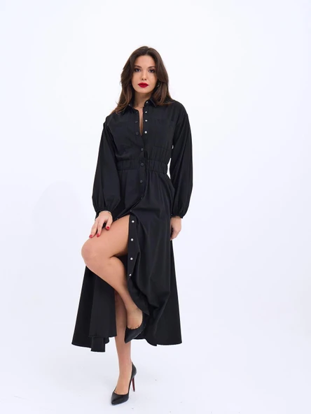 5903 ELBİSE-SİYAH - Resim 3