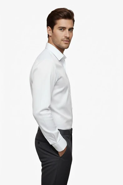 Erkek Silim Fit Uzun Kol Gömlek BGL-ST04867 - Resim 7