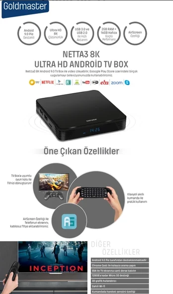 GOLDMASTER NETTA3 8K ANDROİD TV BOX - 4