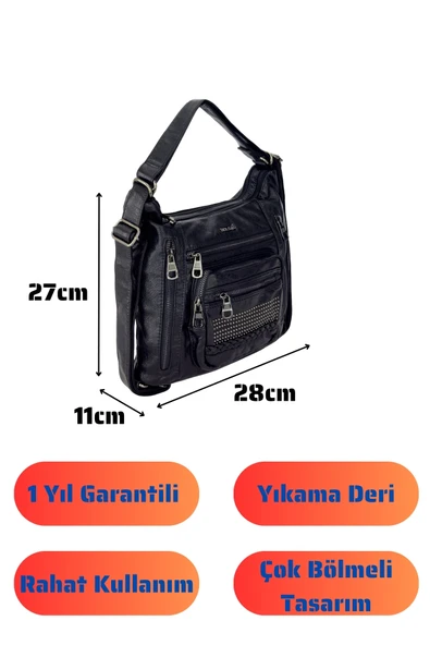 Bolsas Kadın Omuz ve Sırt  Çanta Siyah 1029 - Resim 4