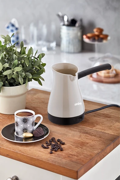 Sinbo SCM-2951 Türk Kahve Makinesi - Krem - Resim 2