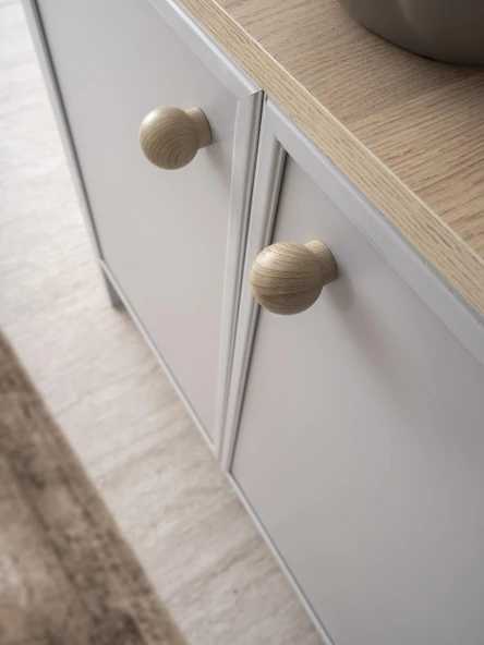 Yakamoz Sis Gri Çekmeceli Dolaplı Aynasız Büfe Konsol 185x48x82cm - Resim 3