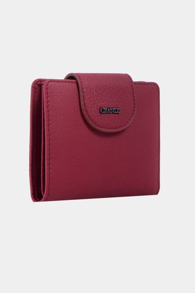 Grande Hakiki Deri Kadın Cüzdan Bordo 2818 - Resim 3