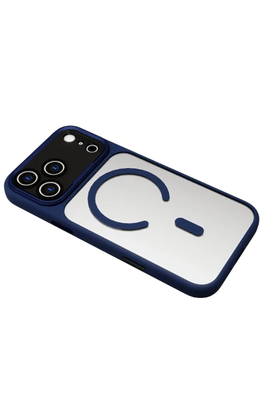 Apple iPhone 17 Pro Hazar Magsafe Kapak - Lacivert - Resim 5