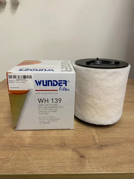 Wunder WH139 Hava Filtresi Polo 1.2tdı 1.6tdı (2010--) / Fabıa Iıı ( 1.2tdı 1.6tdı ) (Cayc - Caya - Cave - Cbza - Cfwa) 6R0129620A