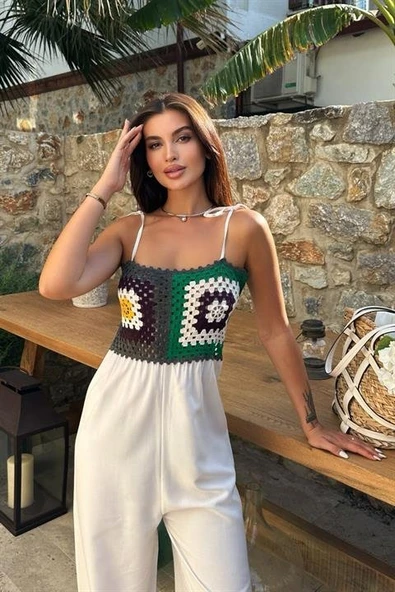 Jasmin Süzüneli Keten Tulum 1280-08 - Resim 3