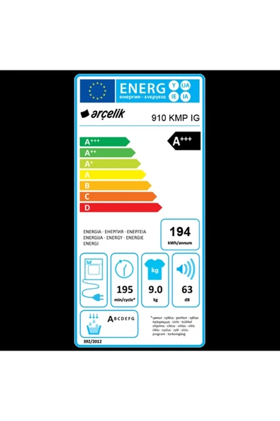 Arçelik 910 KMP IG Gri Kurutma Makinesi - 6